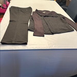 LOFT Gray and Gray Knit Sweater